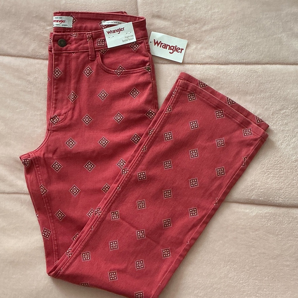 NWT Wrangler Bandana Bootcut Jeans